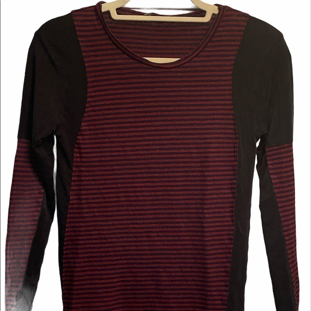 Zara W&B Collection striped blouse long sleeve Size Small